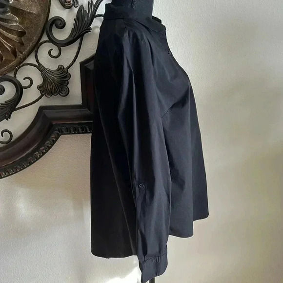 Apt. 9 Women’s Jet Black Button Down Long Sleeve Blouse Size XL - Picture 3 of 9